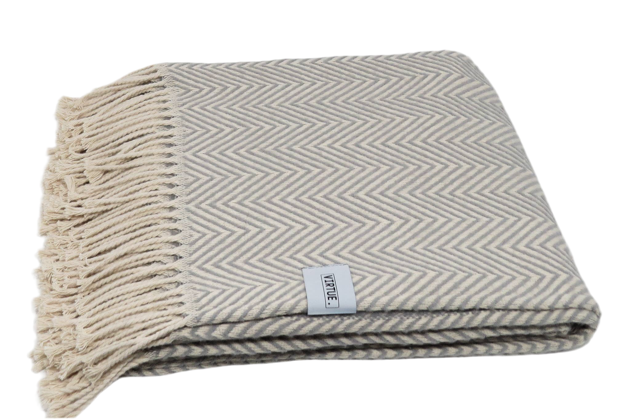 Couverture en coton 130x170cm | gris pierre