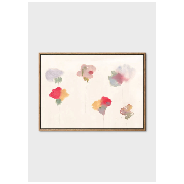 Kunstdruck auf Leinwand mit Schattenfuge | Sketch of Flowers 02