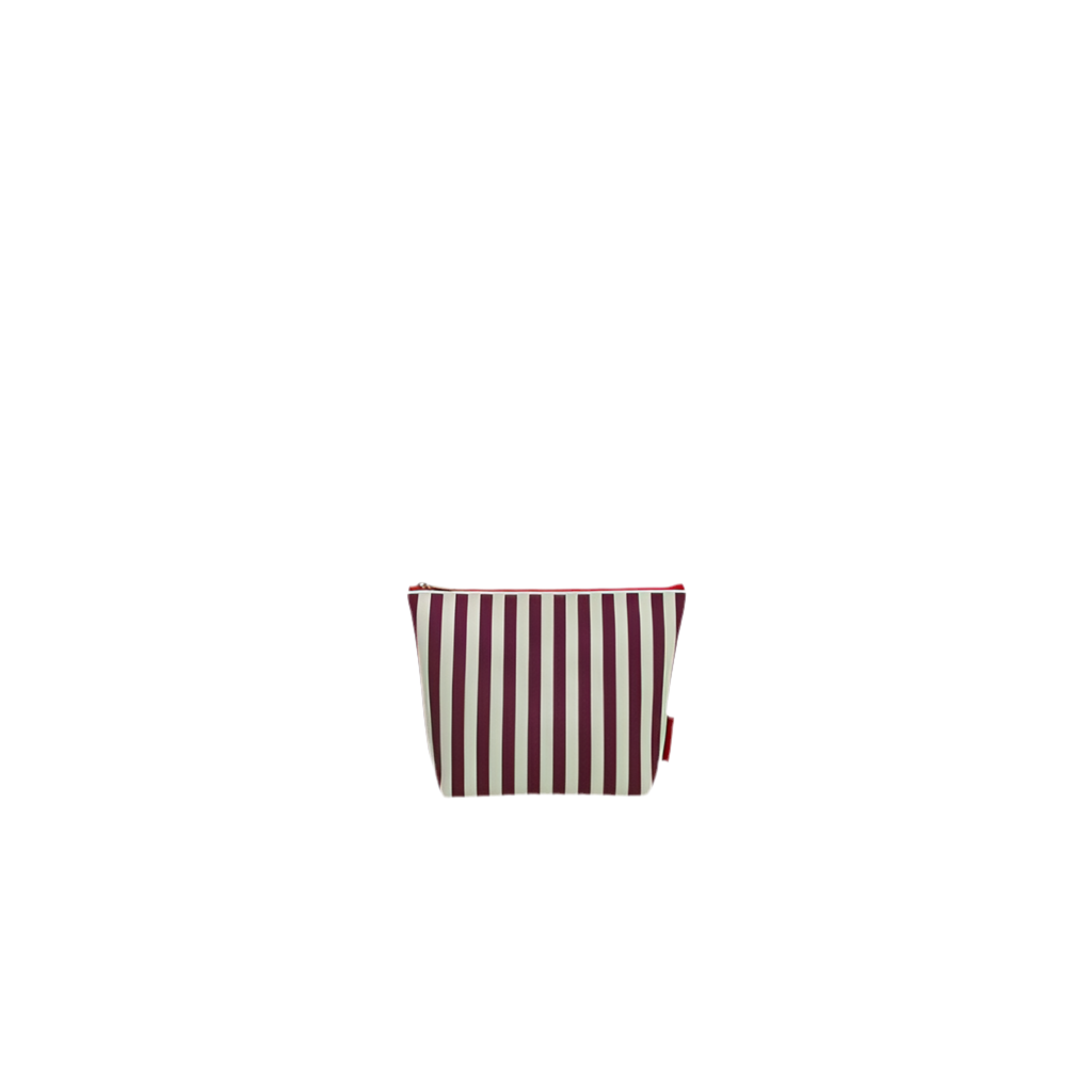 Trousse de maquillage tricotée rayée | brume + figue