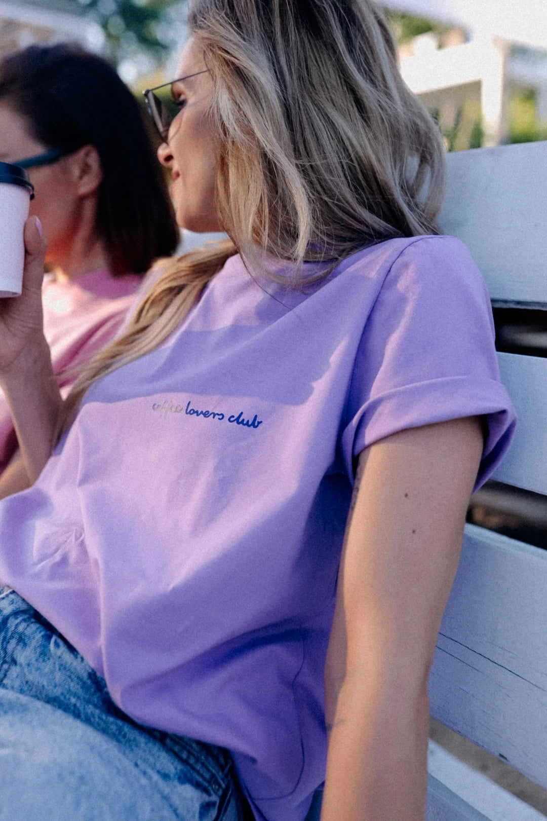 T-Shirt BIG COFFEE LOVER | lila