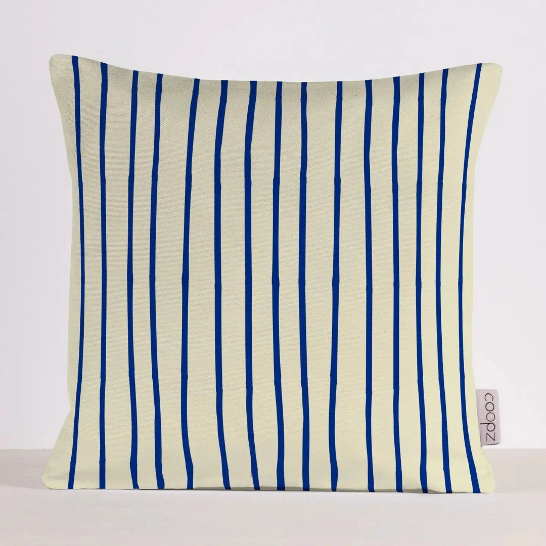 Lignes oreiller | crème/cobalt