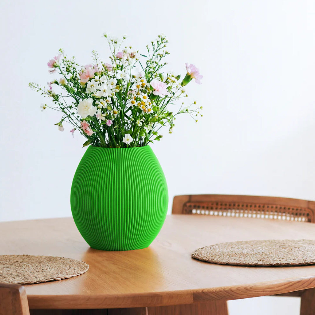 Vase rund 3D Druck M | grün