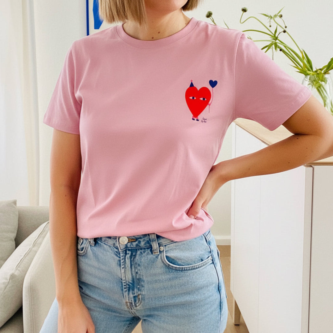 T-Shirt HEART | rosa