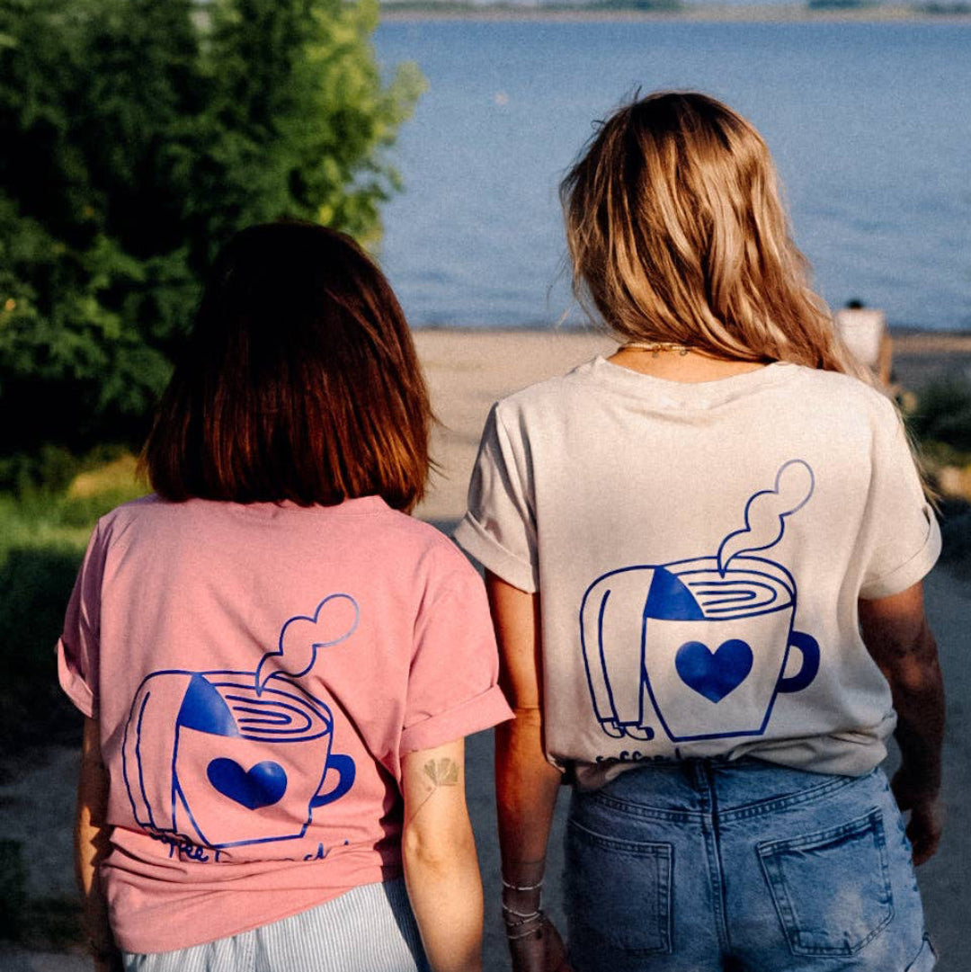 T-Shirt BIG COFFEE LOVER | rosa