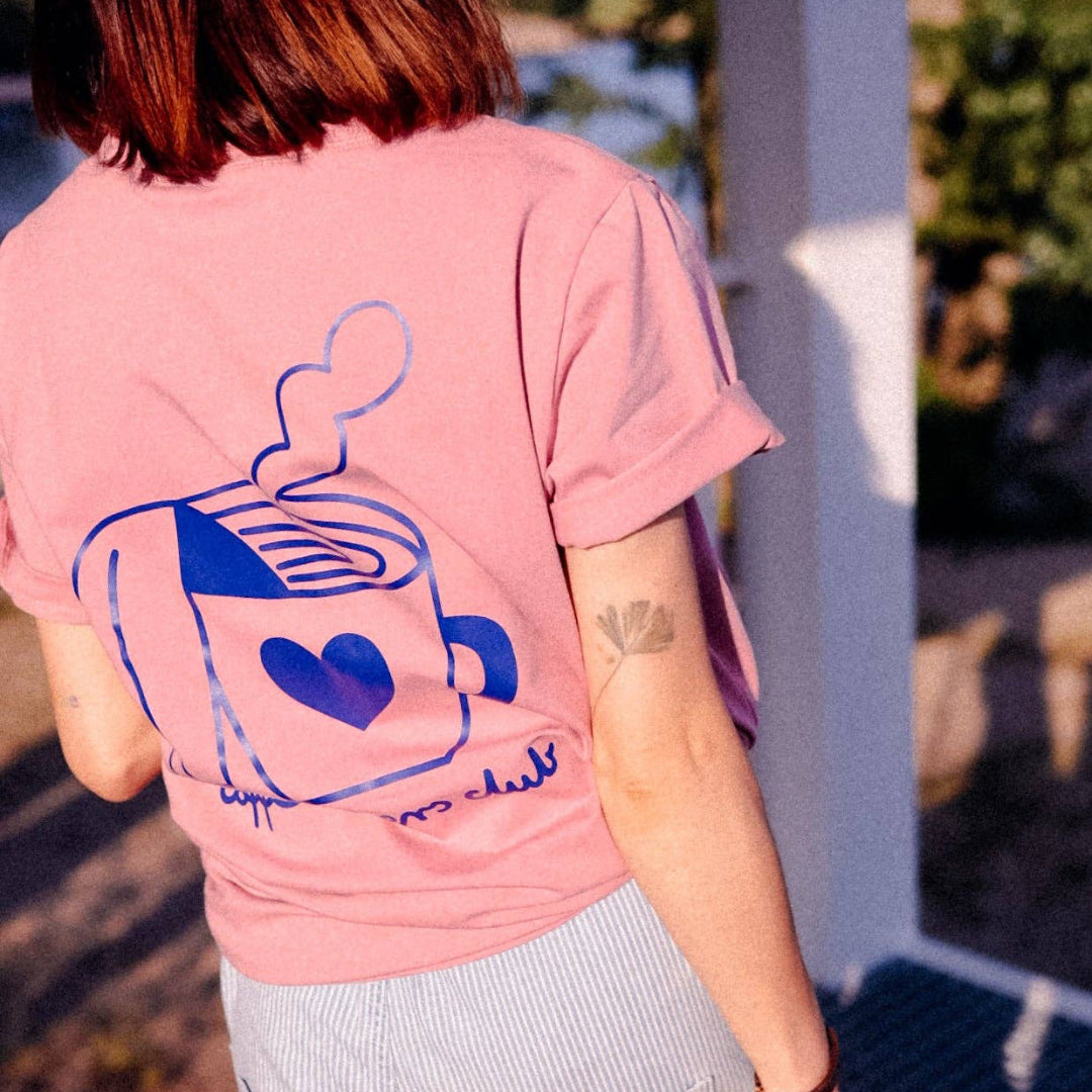 T-Shirt BIG COFFEE LOVER | rosa