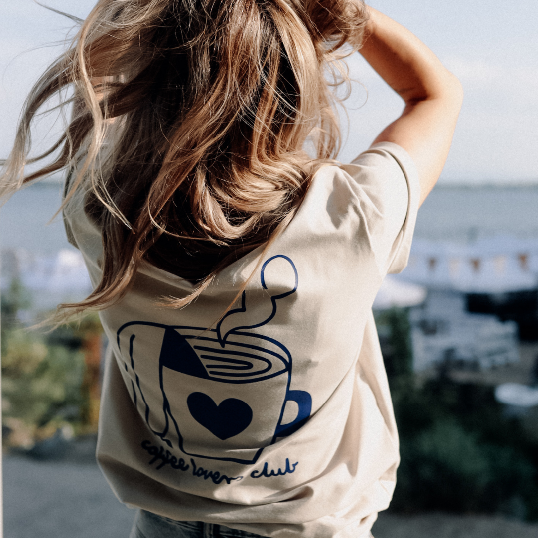 T-Shirt BIG COFFEE LOVER | beige