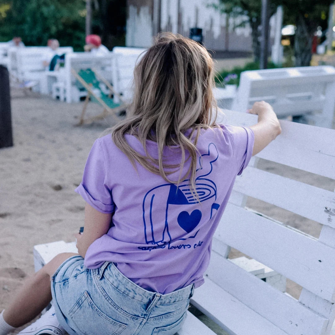 T-Shirt BIG COFFEE LOVER | lila