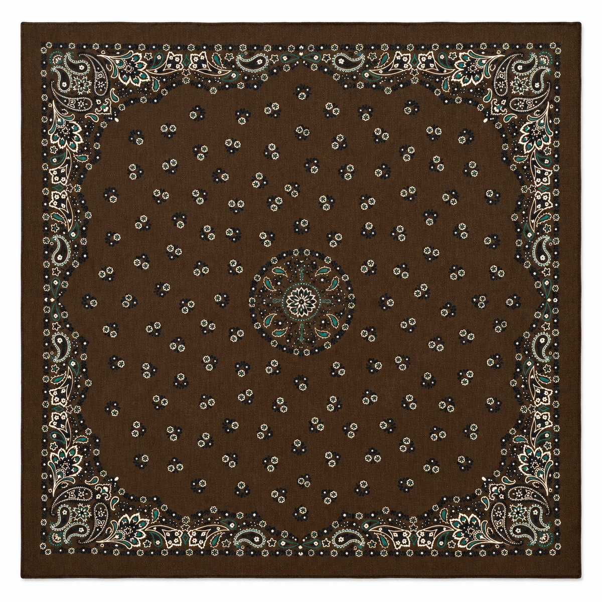 Halstuch Wolle & Seide | Bandana braun