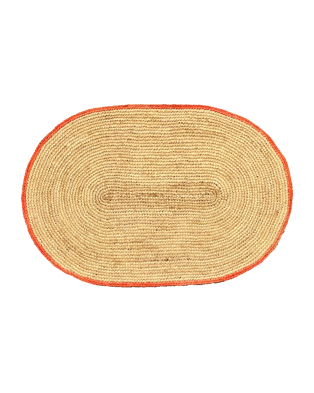 Tischset oval | coral border