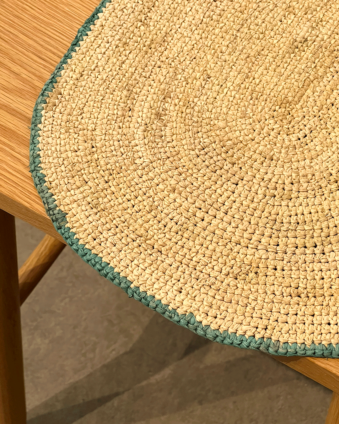 Tischset oval | sage border