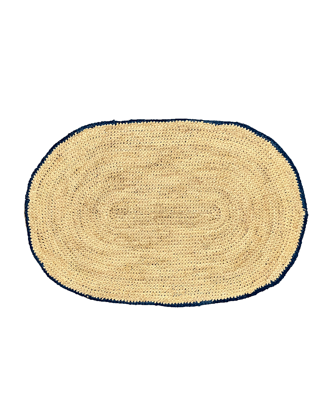 Tischset oval | blue border