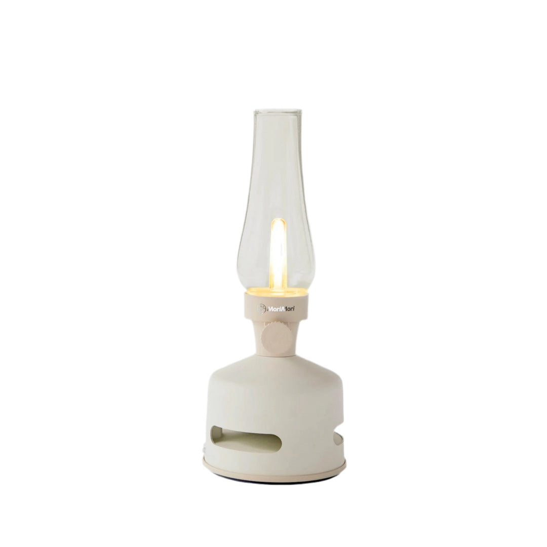 Lanterne LED avec haut-parleur Bluetooth | beige