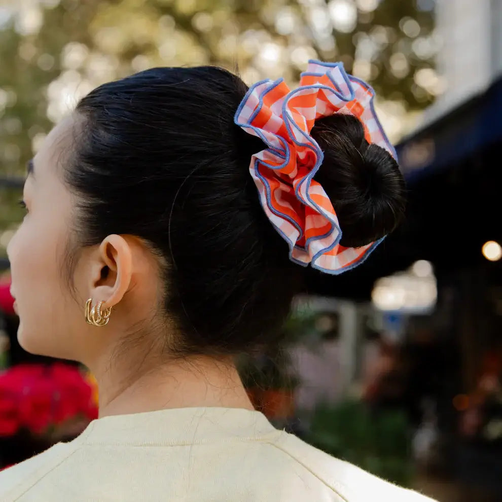 Chouchou froufrous | vichy orange