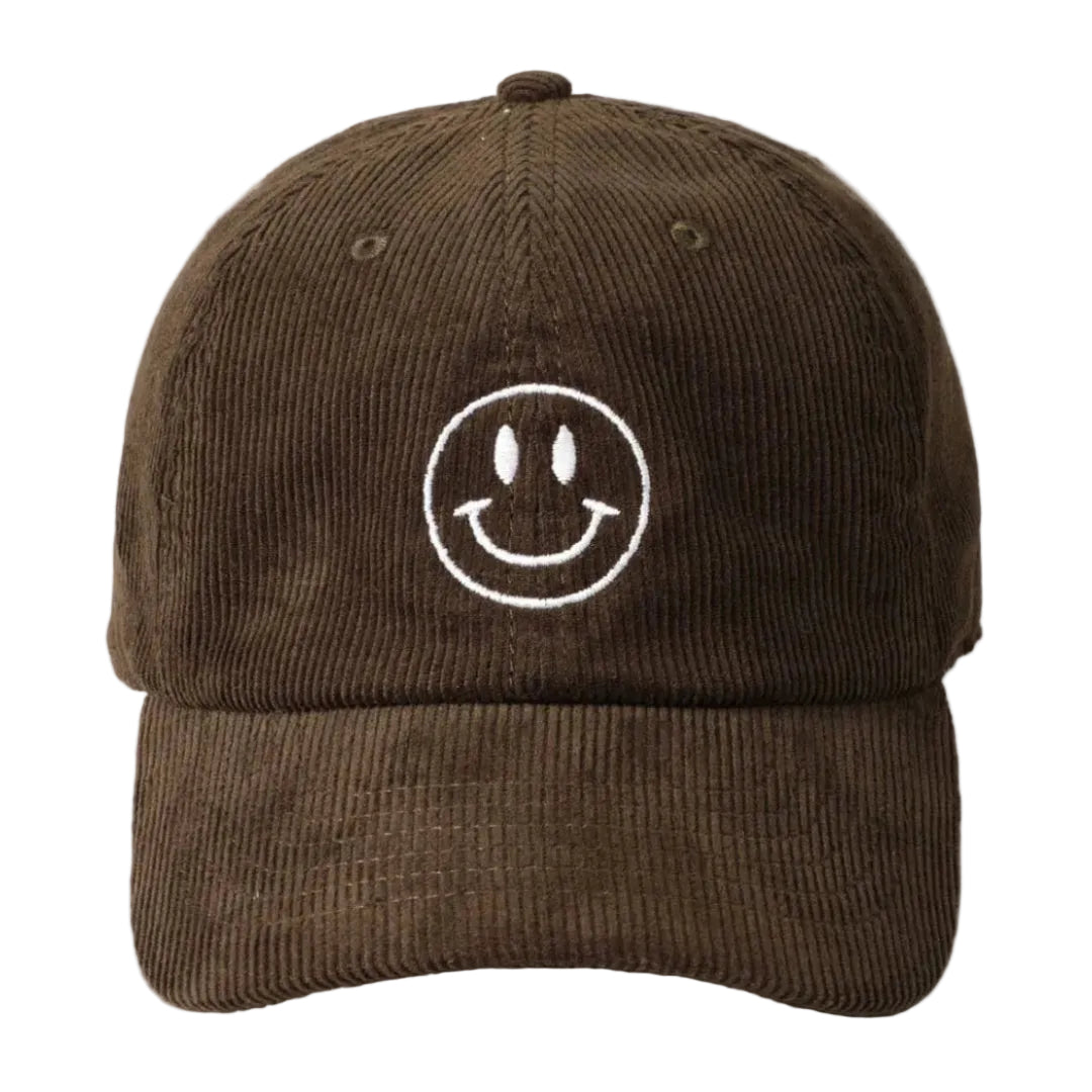 Baseballcap Smiley | dunkei olive cord