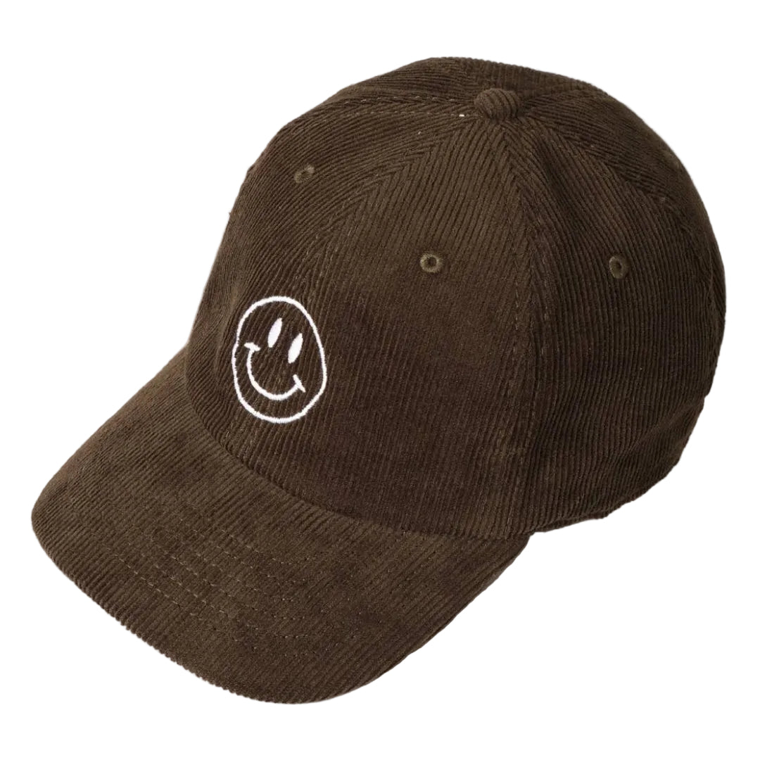 Baseballcap Smiley | dunkei olive cord
