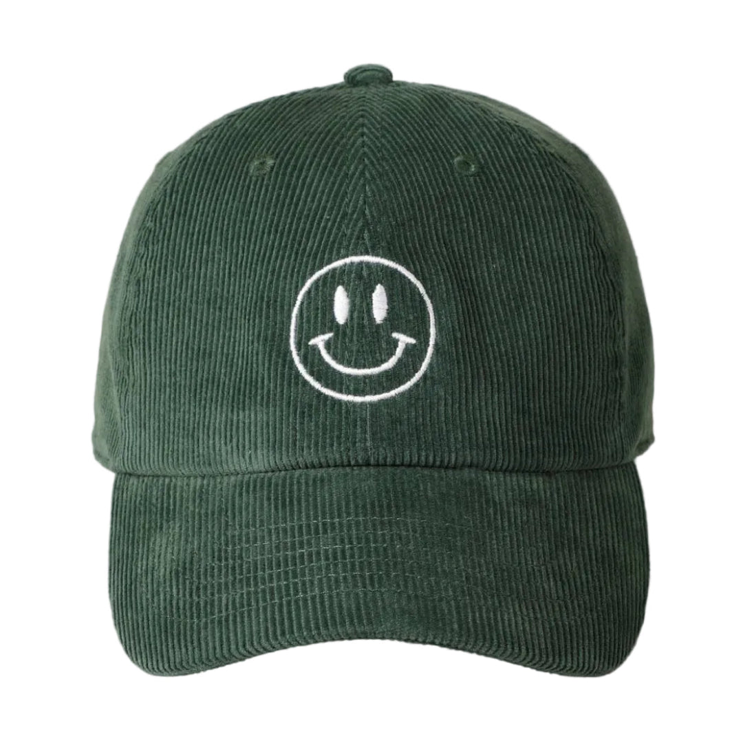 Baseballcap Smiley | grün cord