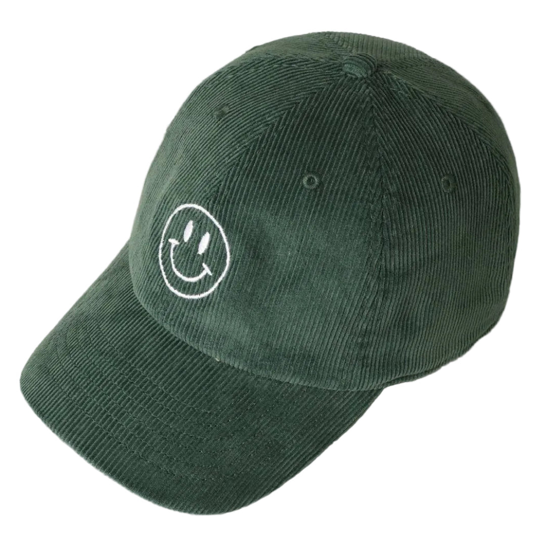 Baseballcap Smiley | grün cord
