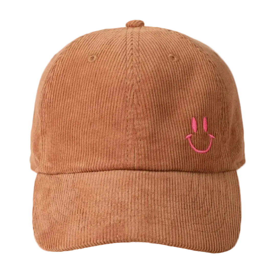 Baseballcap mini Smiley | mokka cord