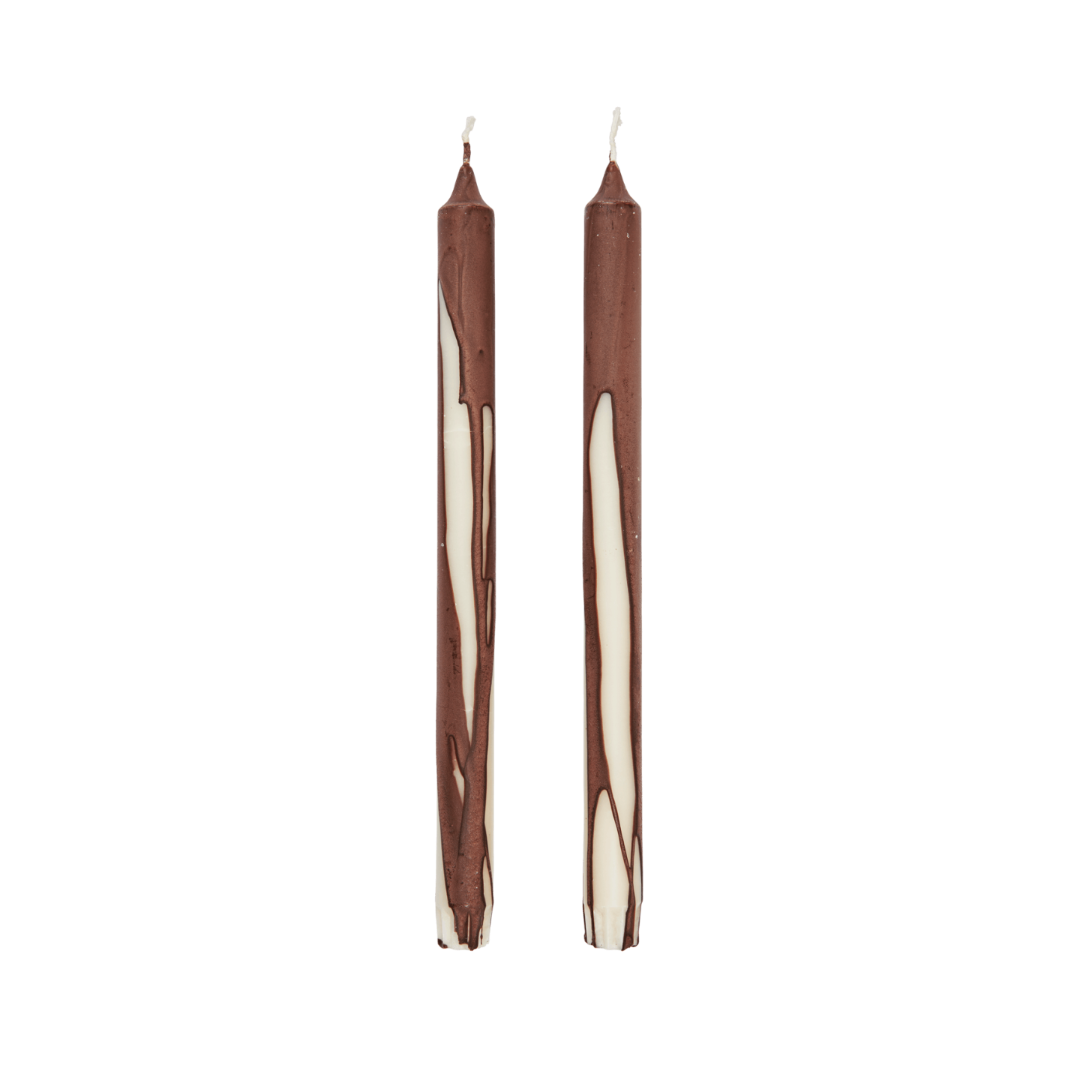 2er Set Kerze Dryp | dark chocolate