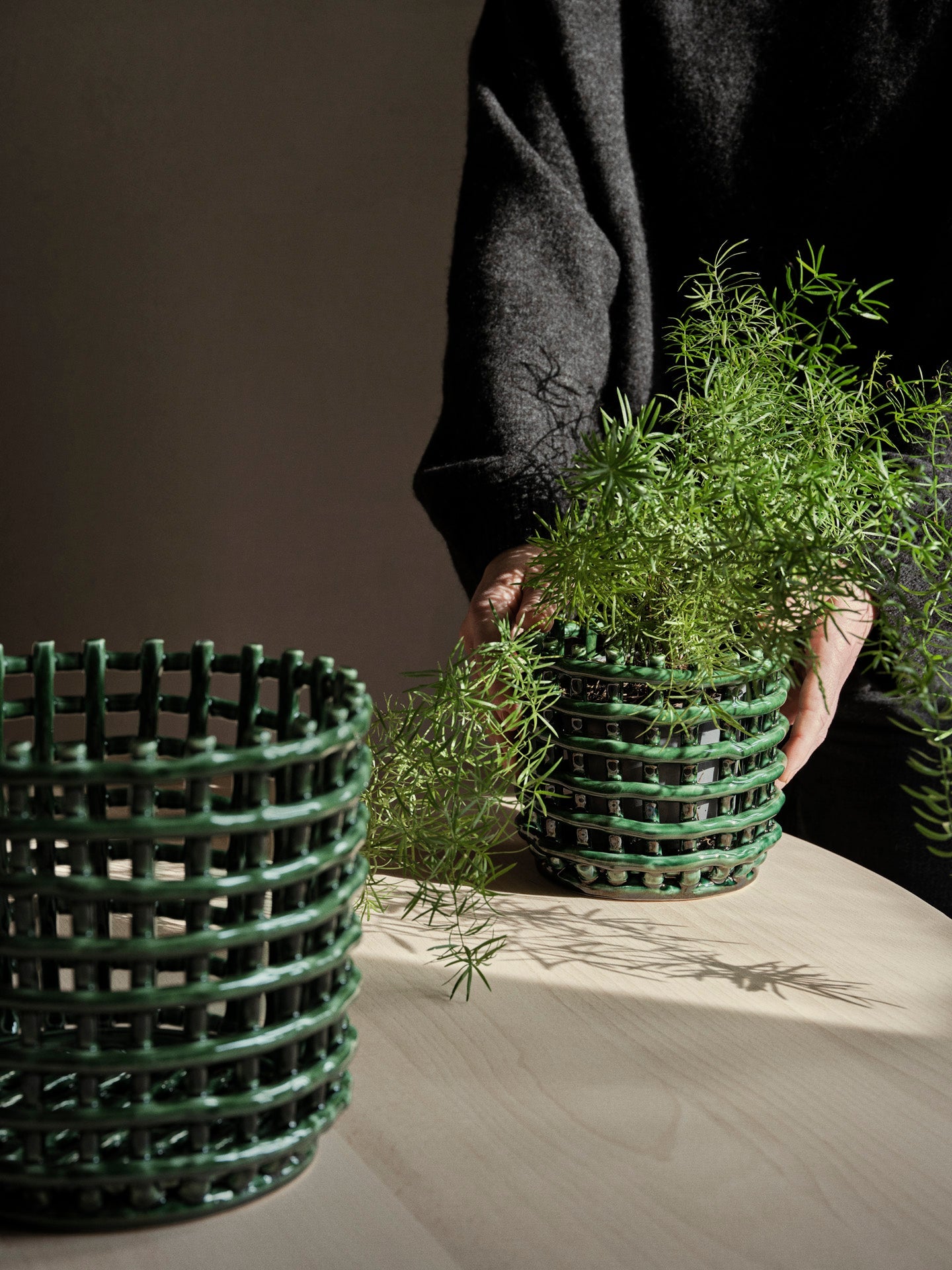 Basket green | Ø 23.5 cm