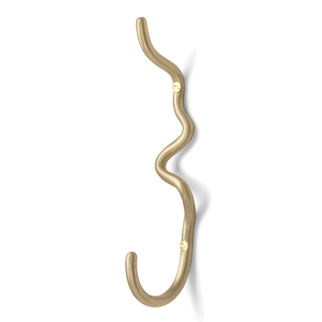 Curvature Wall Hooks | Brass