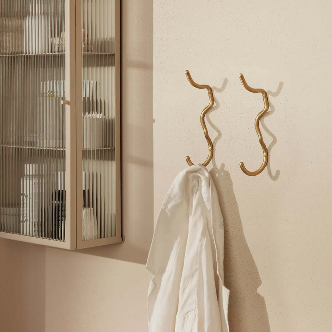 Curvature Wall Hooks | Brass