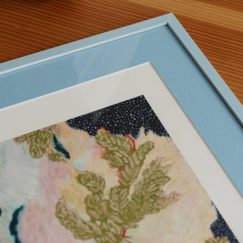 Cadre photo (verre) 30x40cm | bleu clair