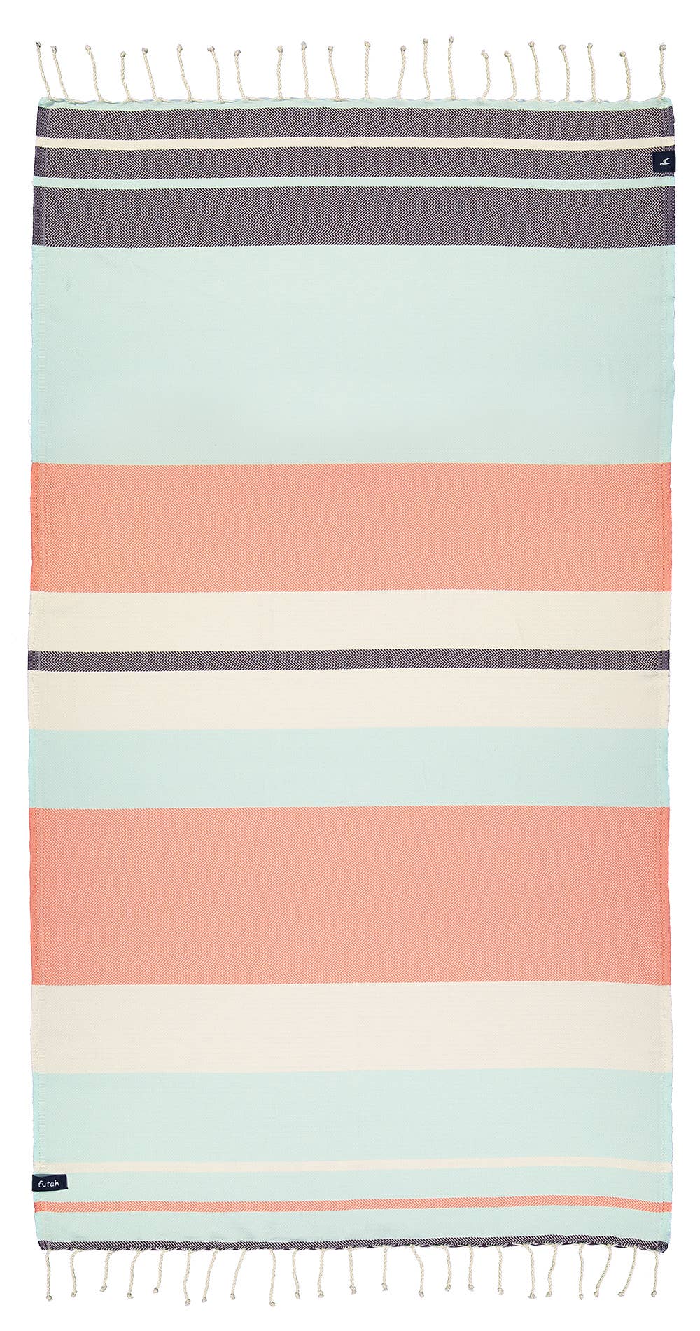 Beach Towel Papua | mint & coral