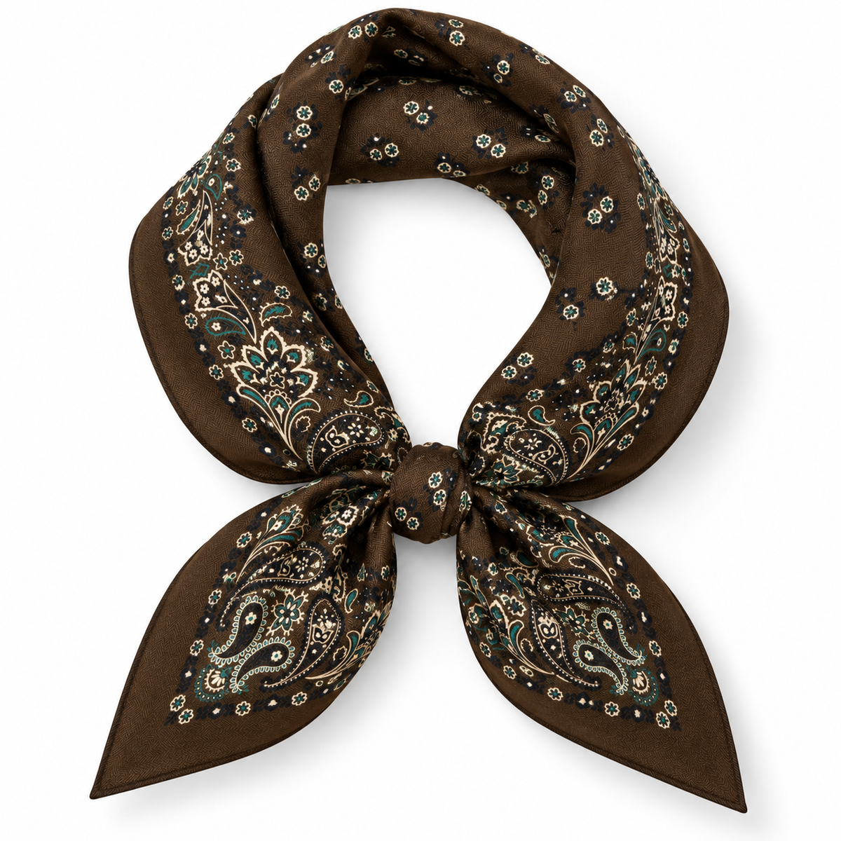 Halstuch Wolle & Seide | Bandana braun