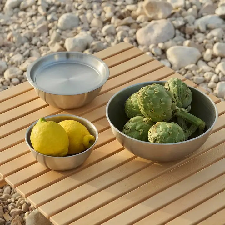 Outdoor Market Stainless Steel Bowl with Lid | 2 Sizes