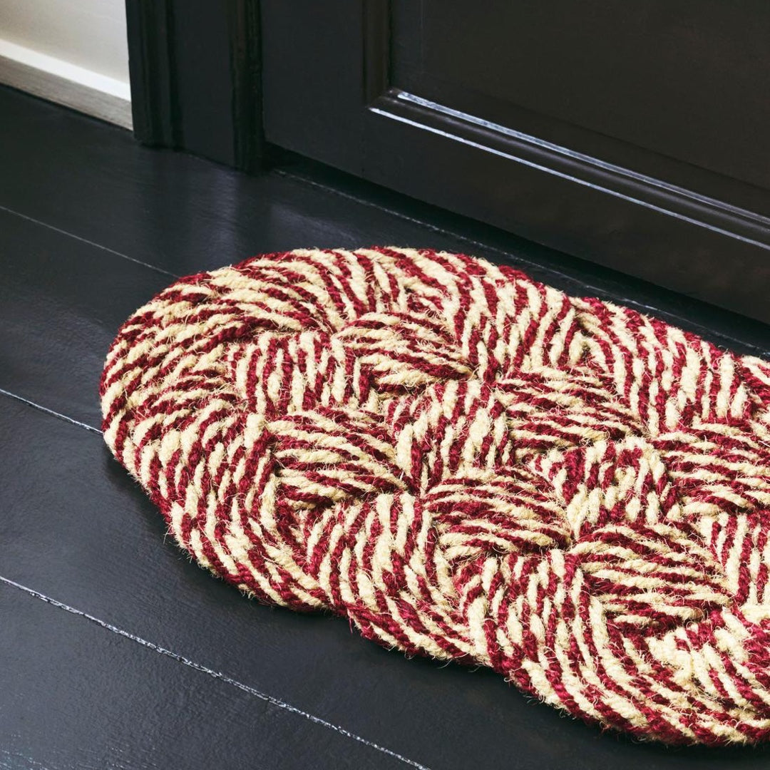 Doormat Coco | bordeaux & white
