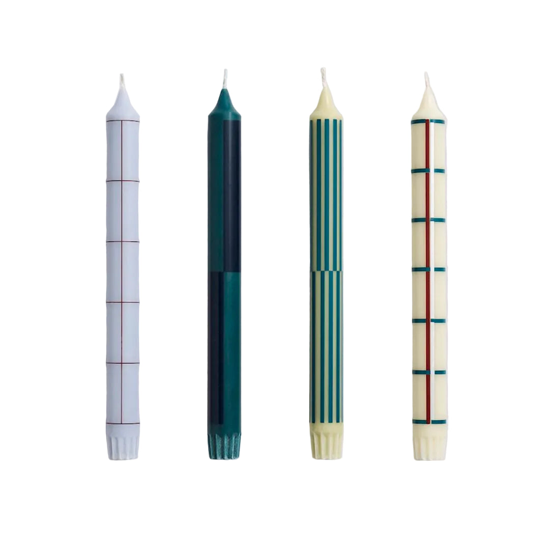 4-Pack Candles Pattern | blue & bordeaux