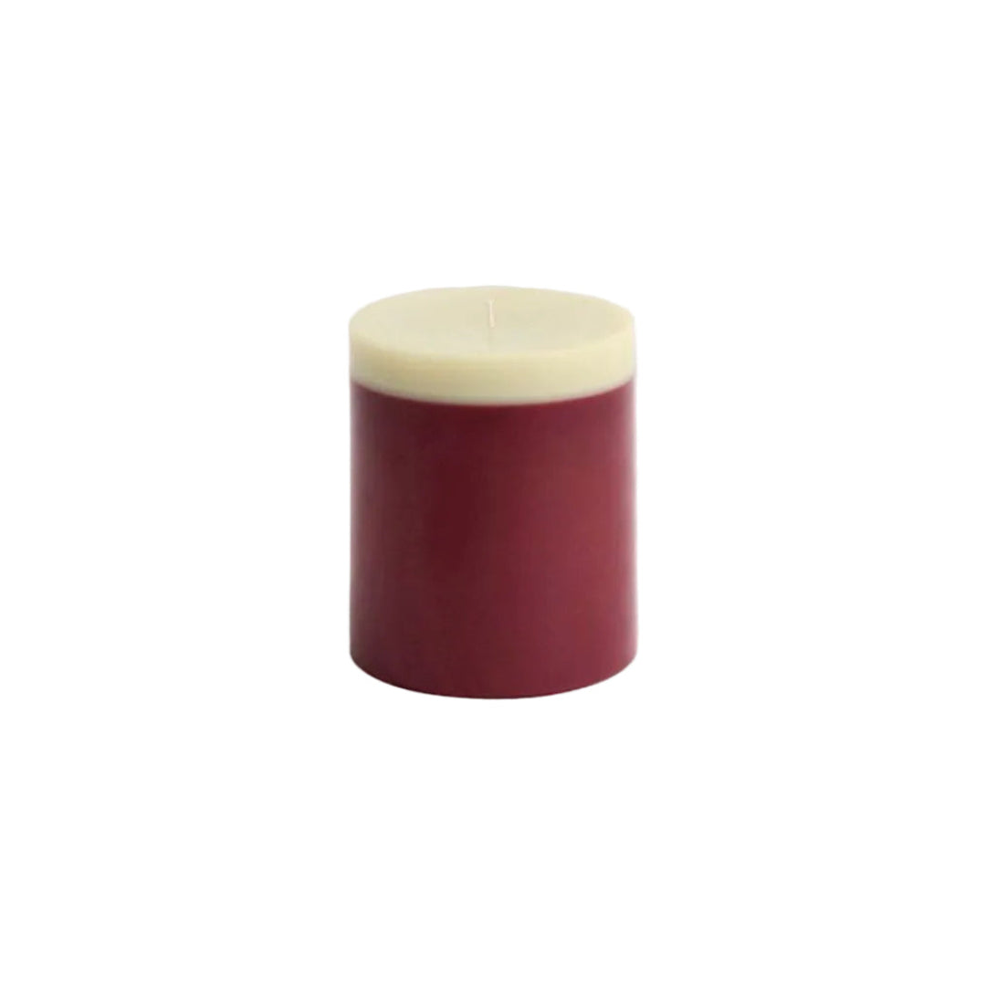 Silo Kerze M | bordeaux, lime white