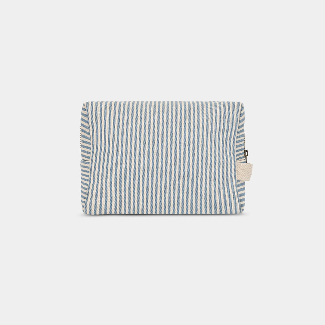 Trousse Leon rayée | bleu