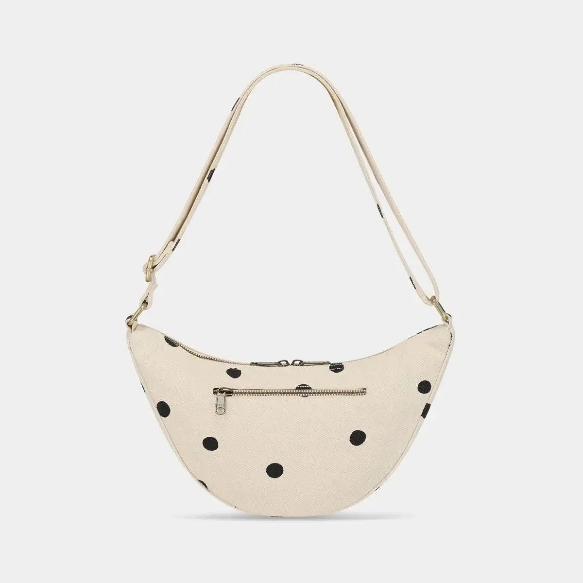 Sac demi-lune Andrea | pois écru