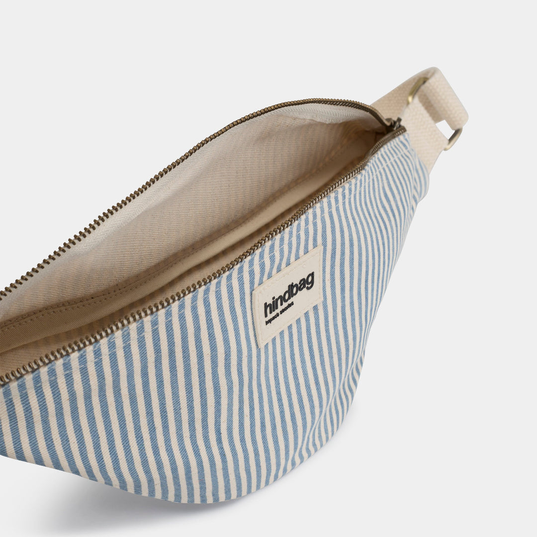 Sac banane Olivia rayé | bleu