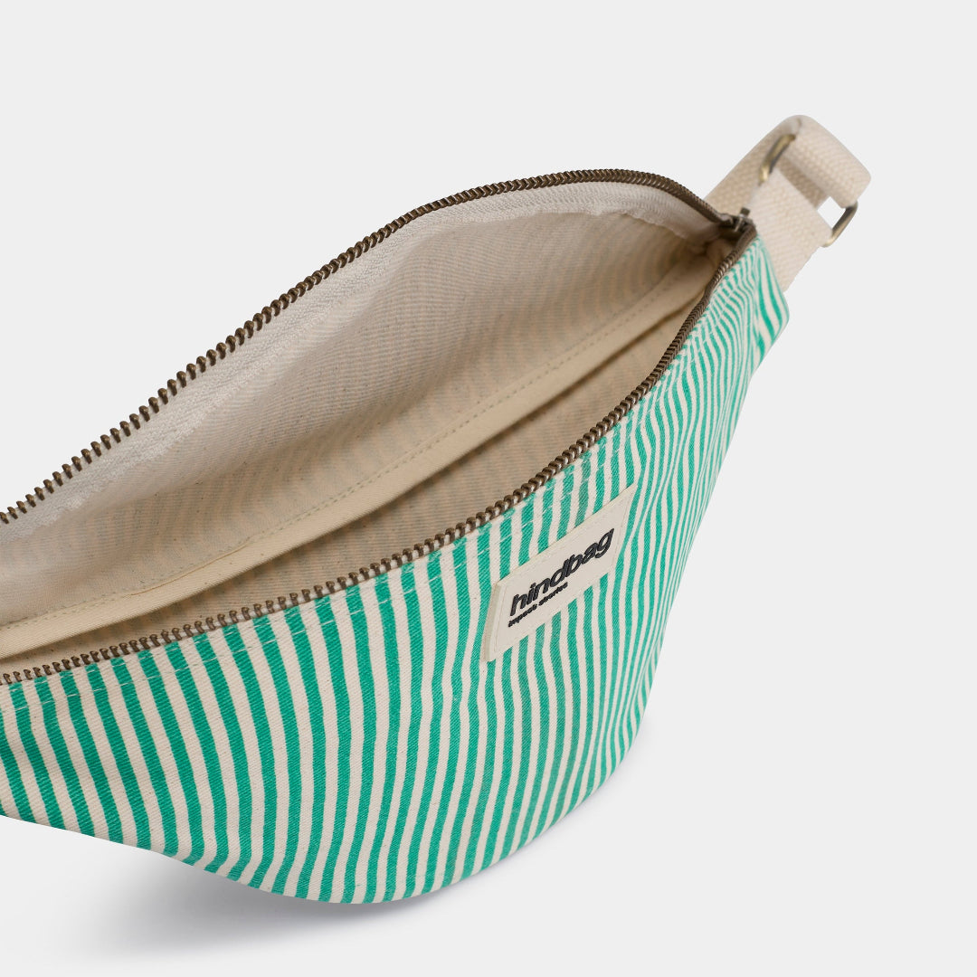 Sac banane Olivia rayé | vert