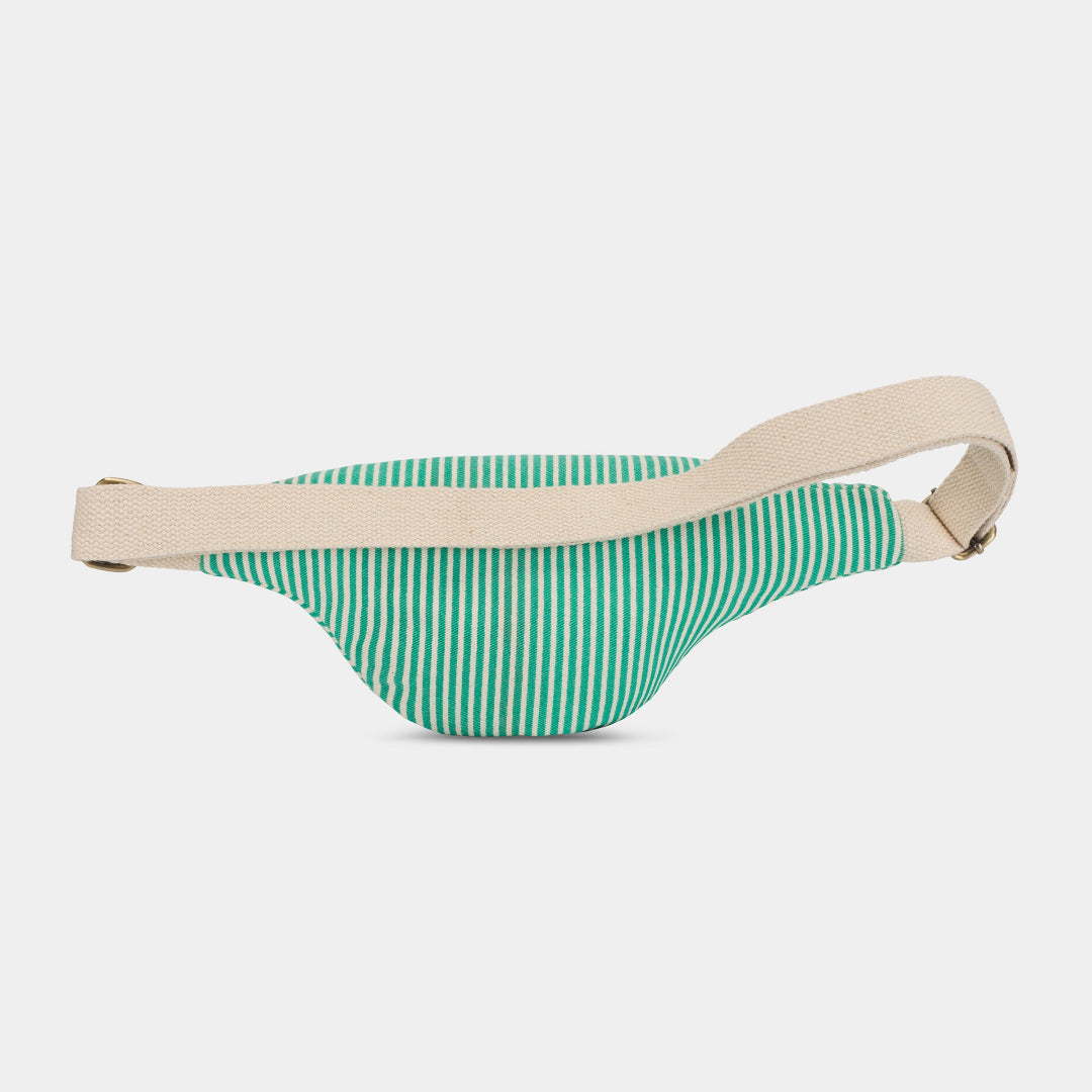 Sac banane Olivia rayé | vert