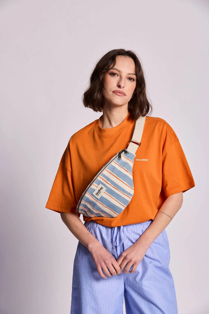 Fanny Pack Olivia striped | orange, blue, ecru