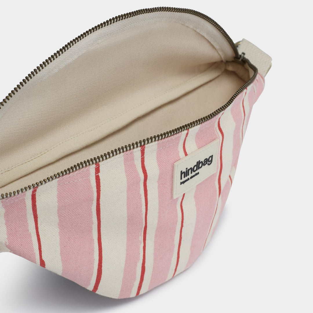 BumBag Olivia striped | pink, red, ecru
