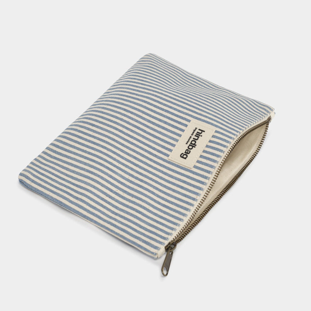 Pouchette Ema gestreift | blau