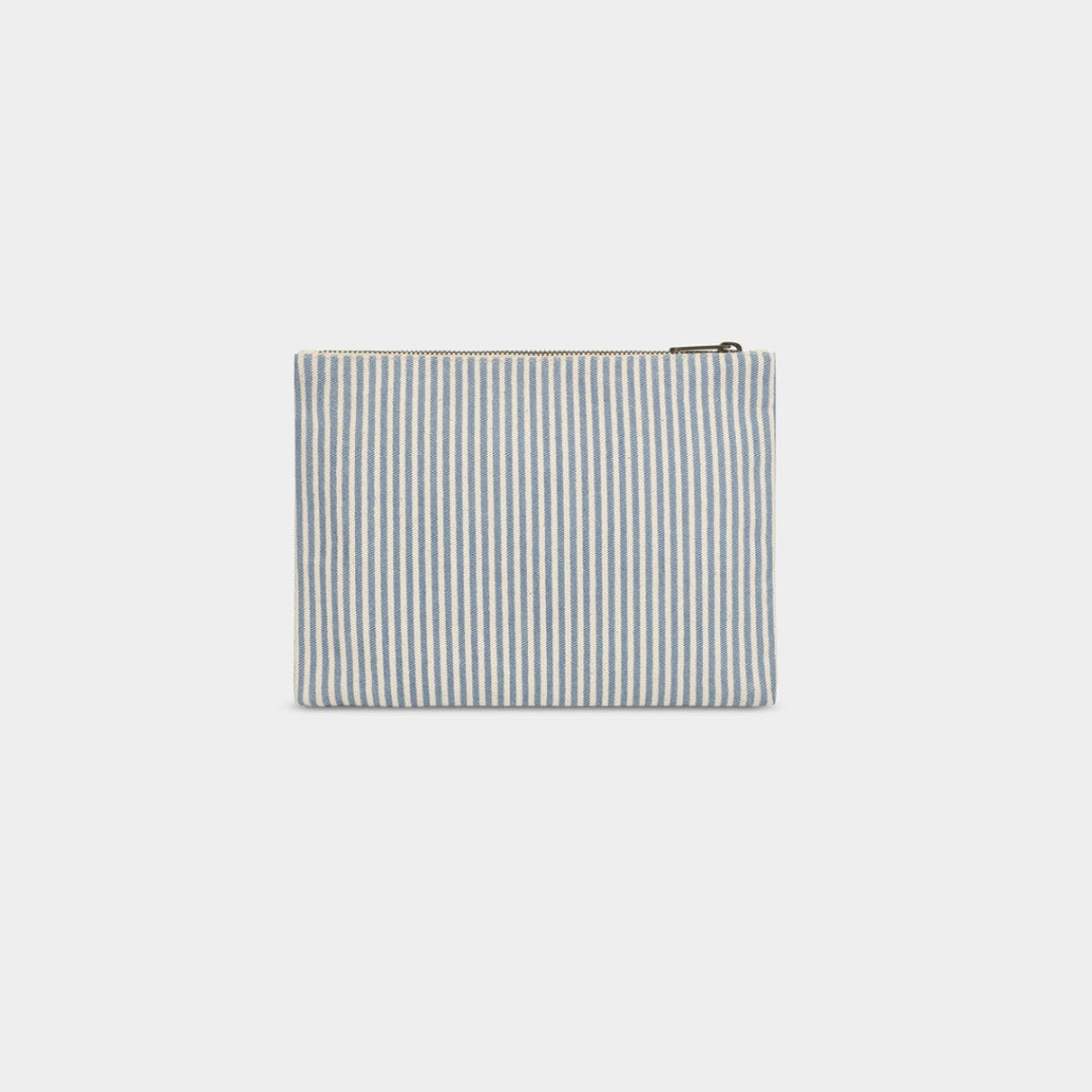 Pouchette Ema gestreift | blau