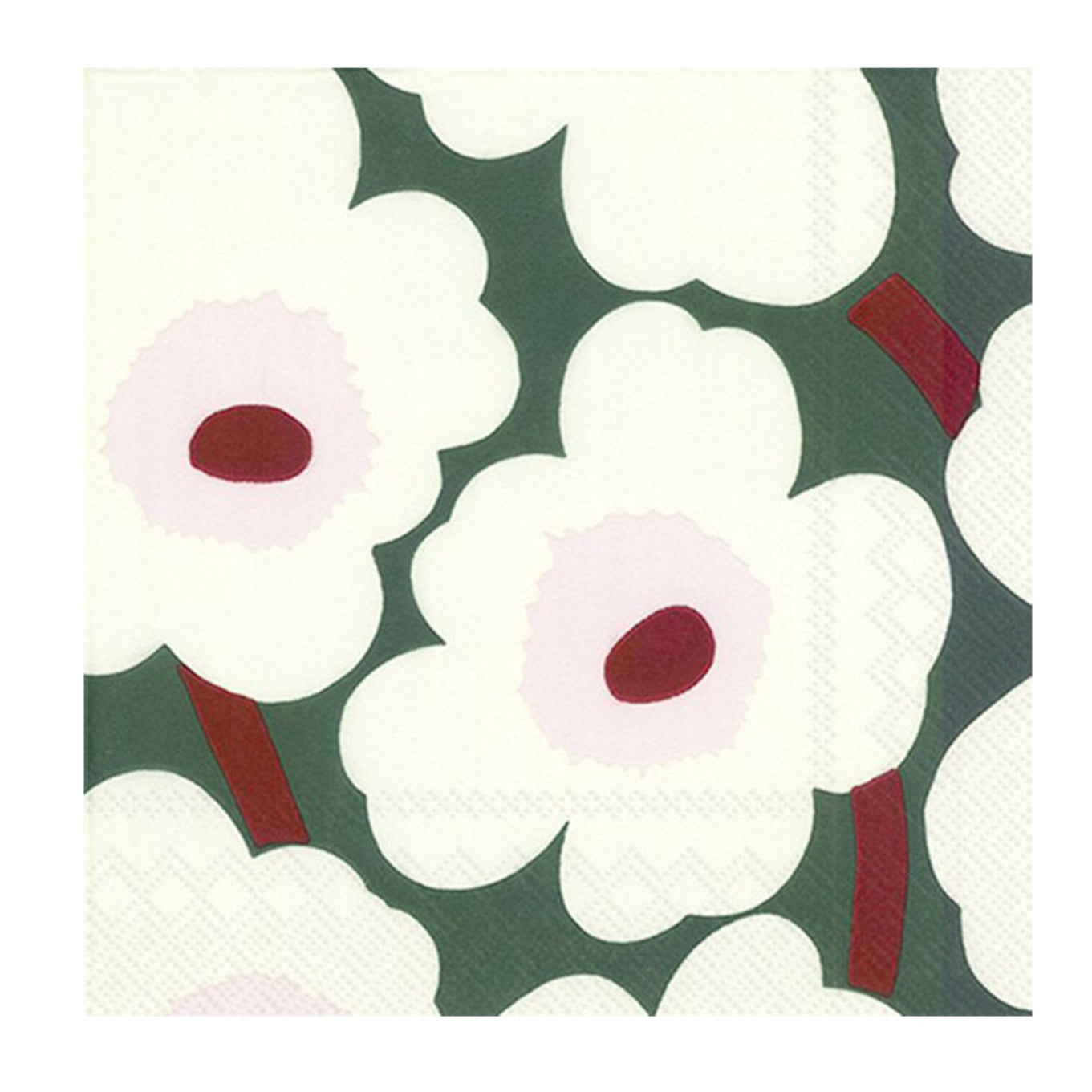 Serviettes 2 tailles | unikko green cream