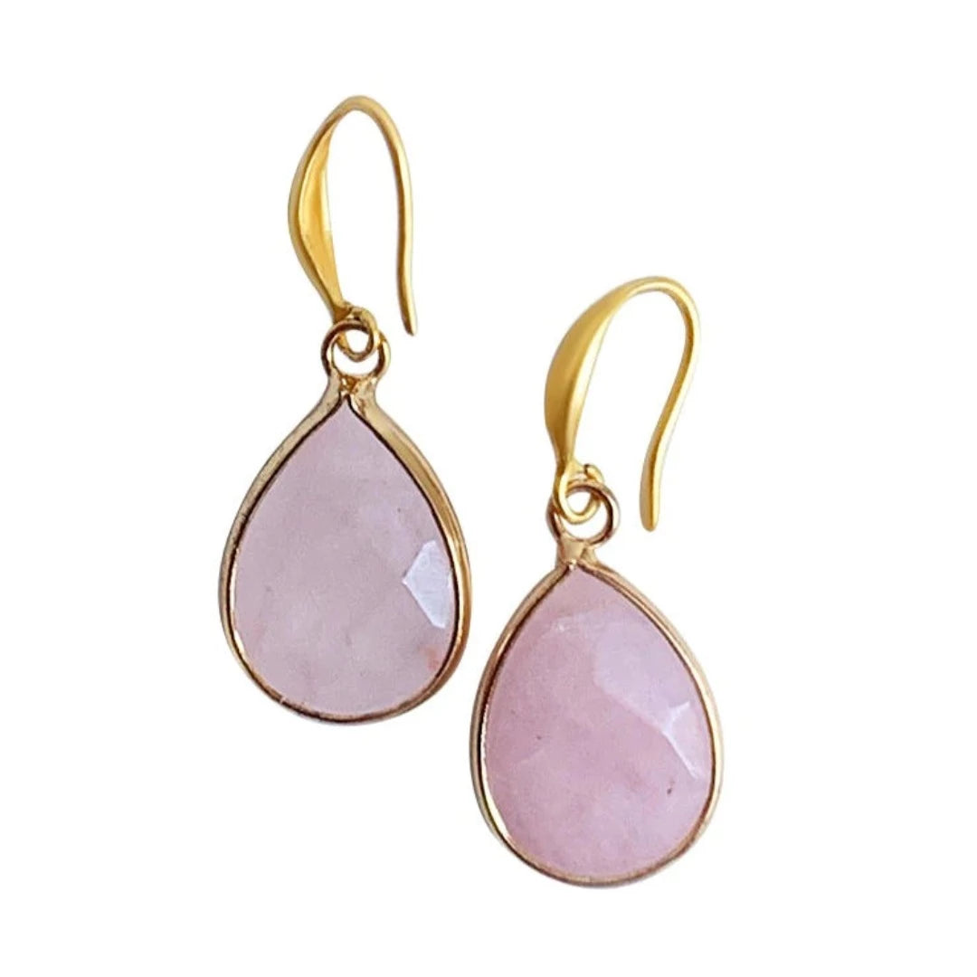 Boucles d'oreilles Bonnie | Quartz rose