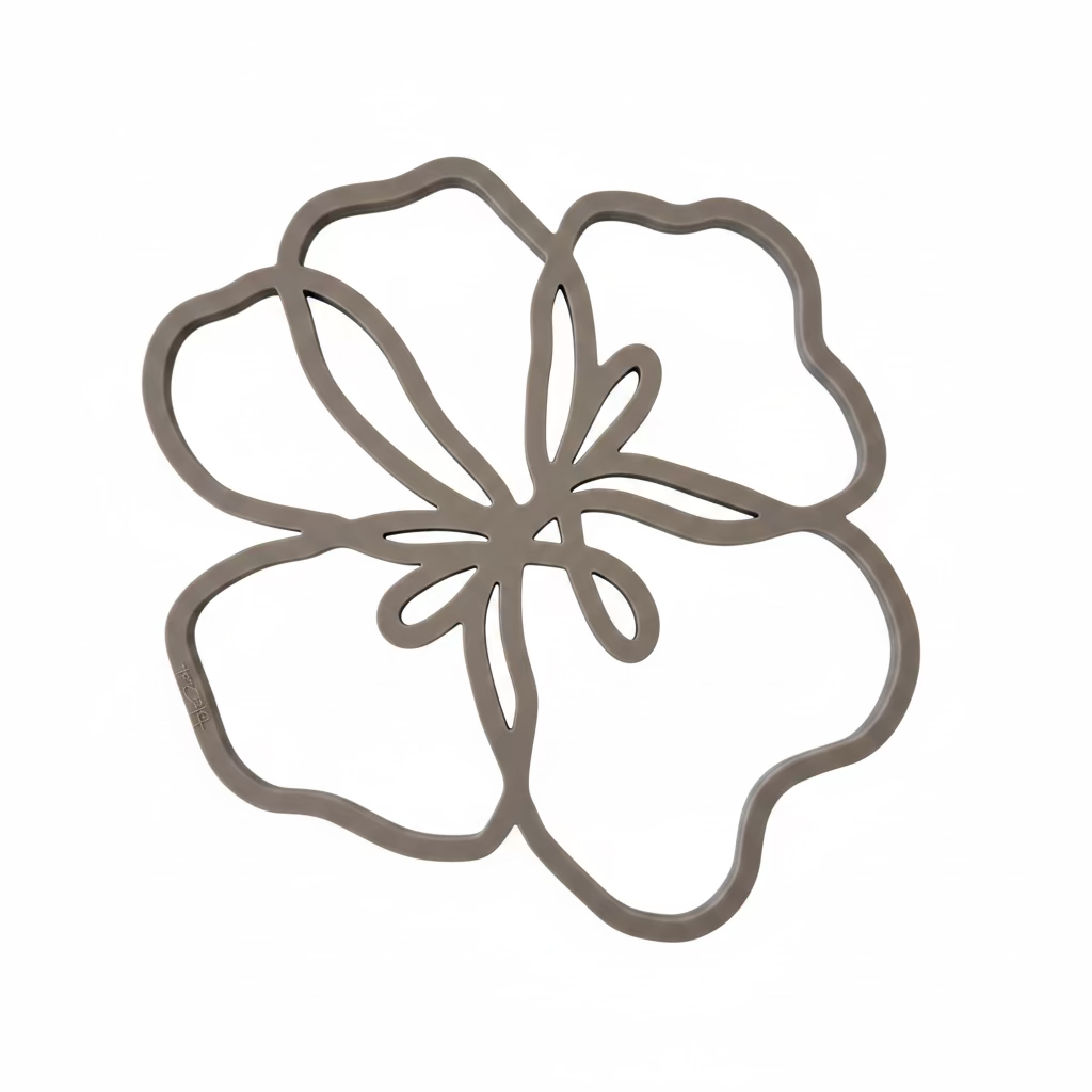 Dessous de plat en silicone Pivoine | rose poudré