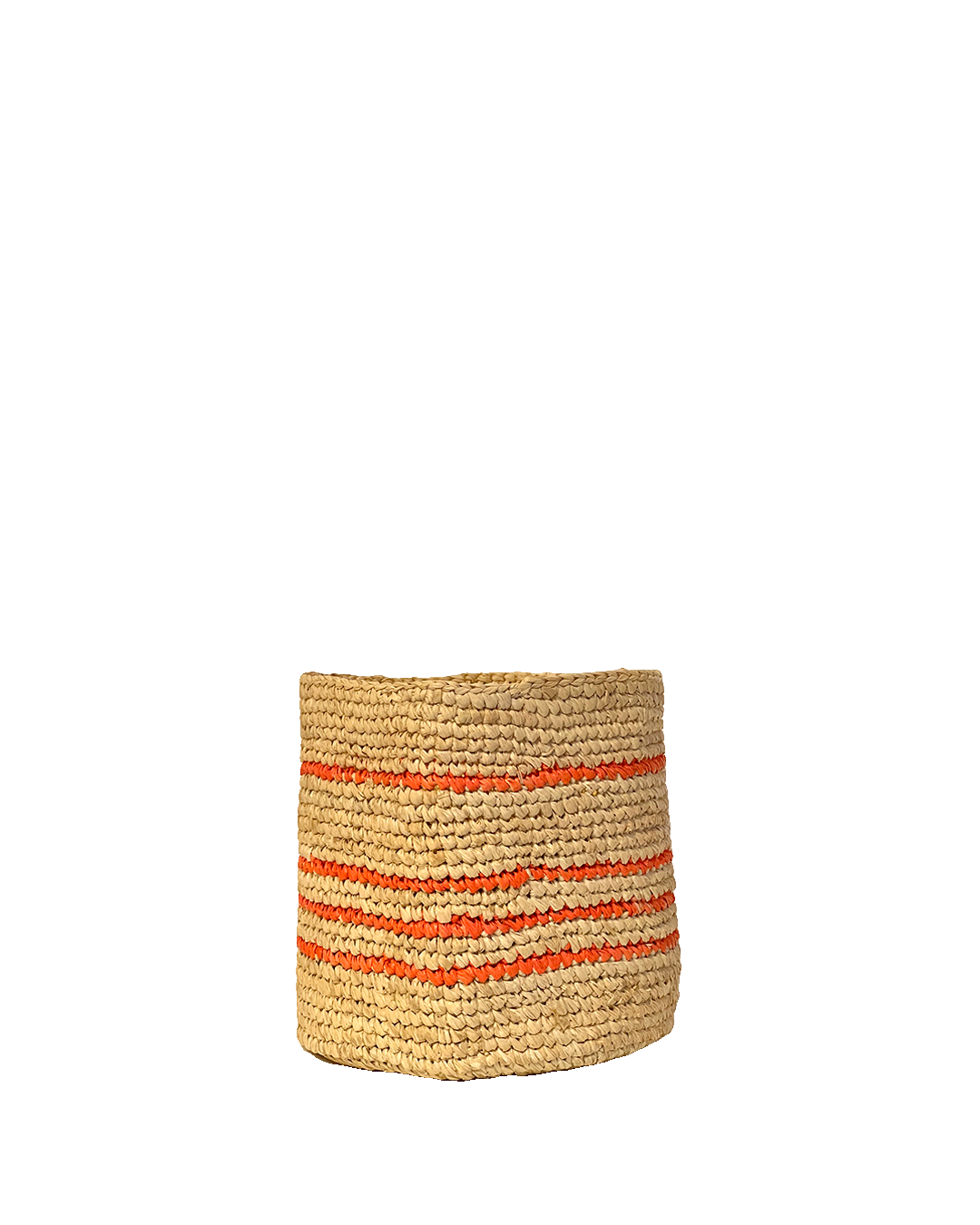 Basket woven S | coral lines