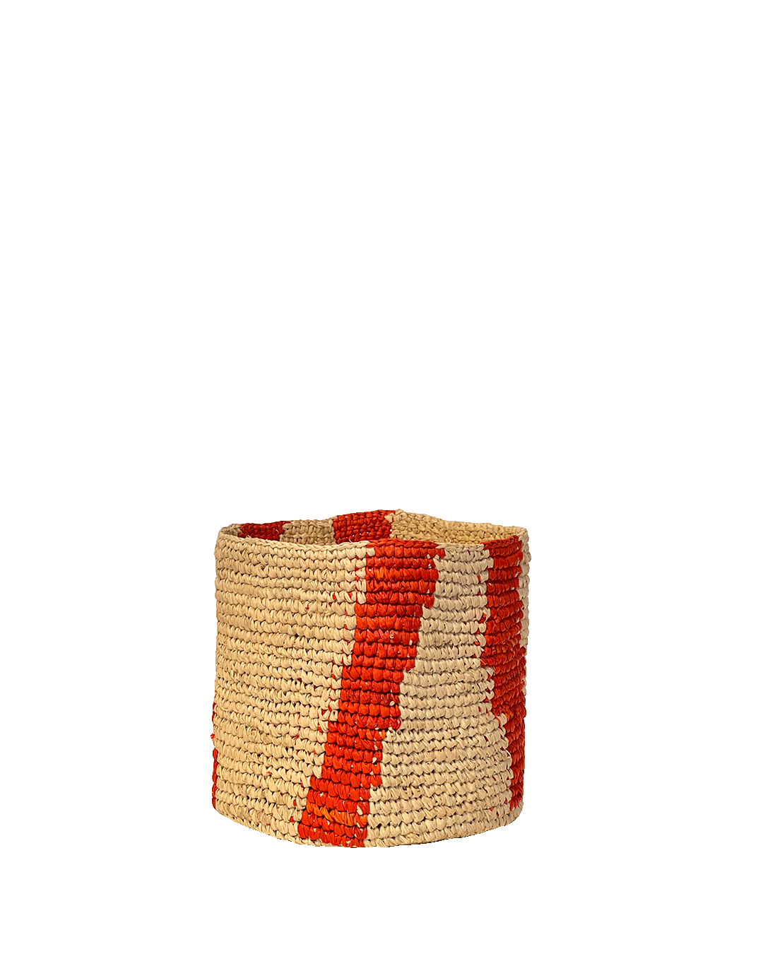 Basket woven S | red zigzag