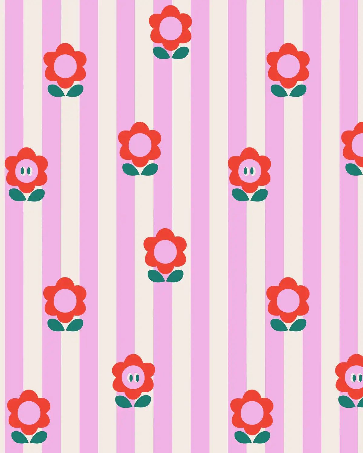 Geschenkpapier Rolle | flowers poppy red