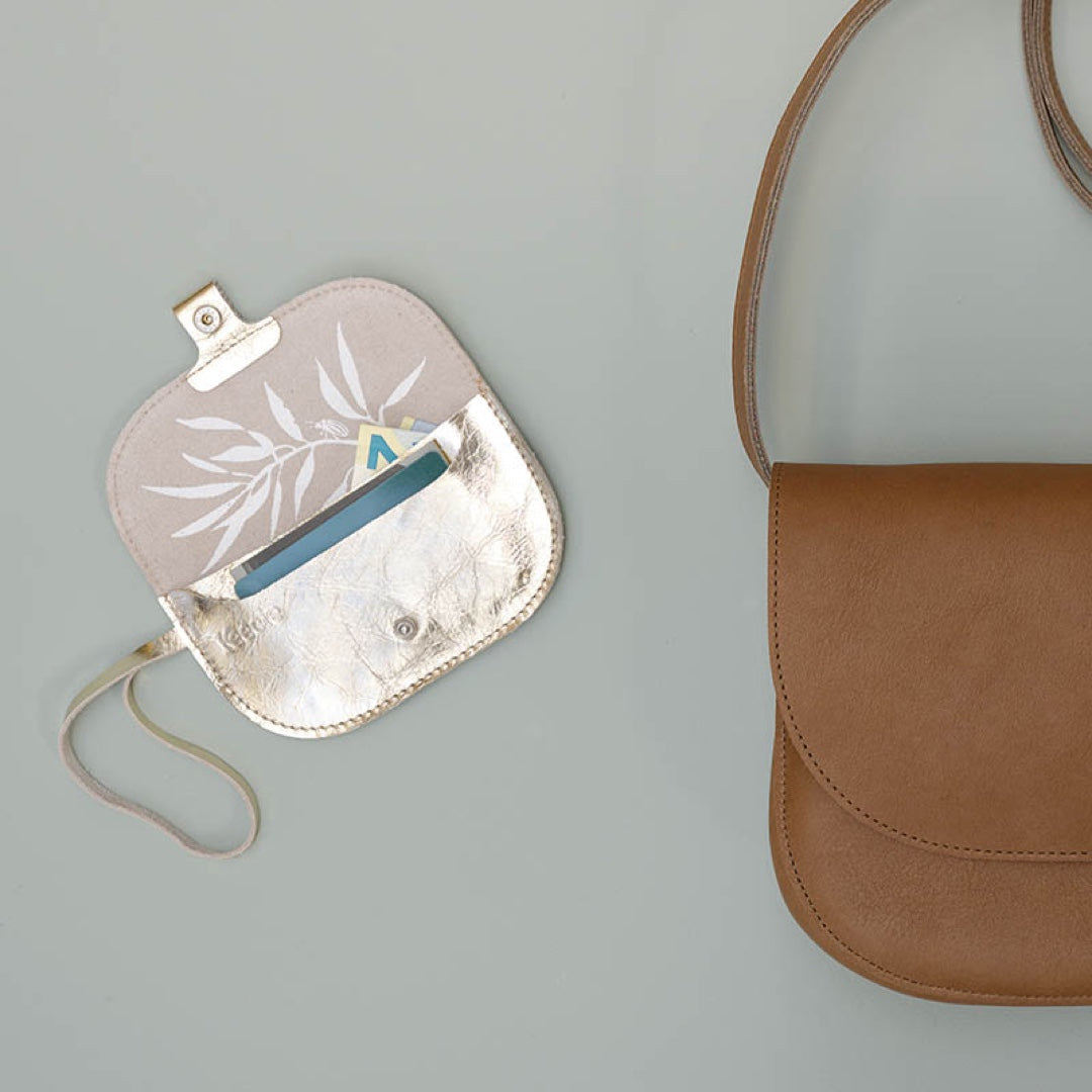 Portefeuille en cuir petites envies | doré