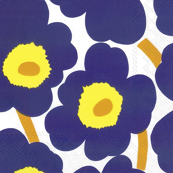 Napkins 2 sizes | unikko dark blue